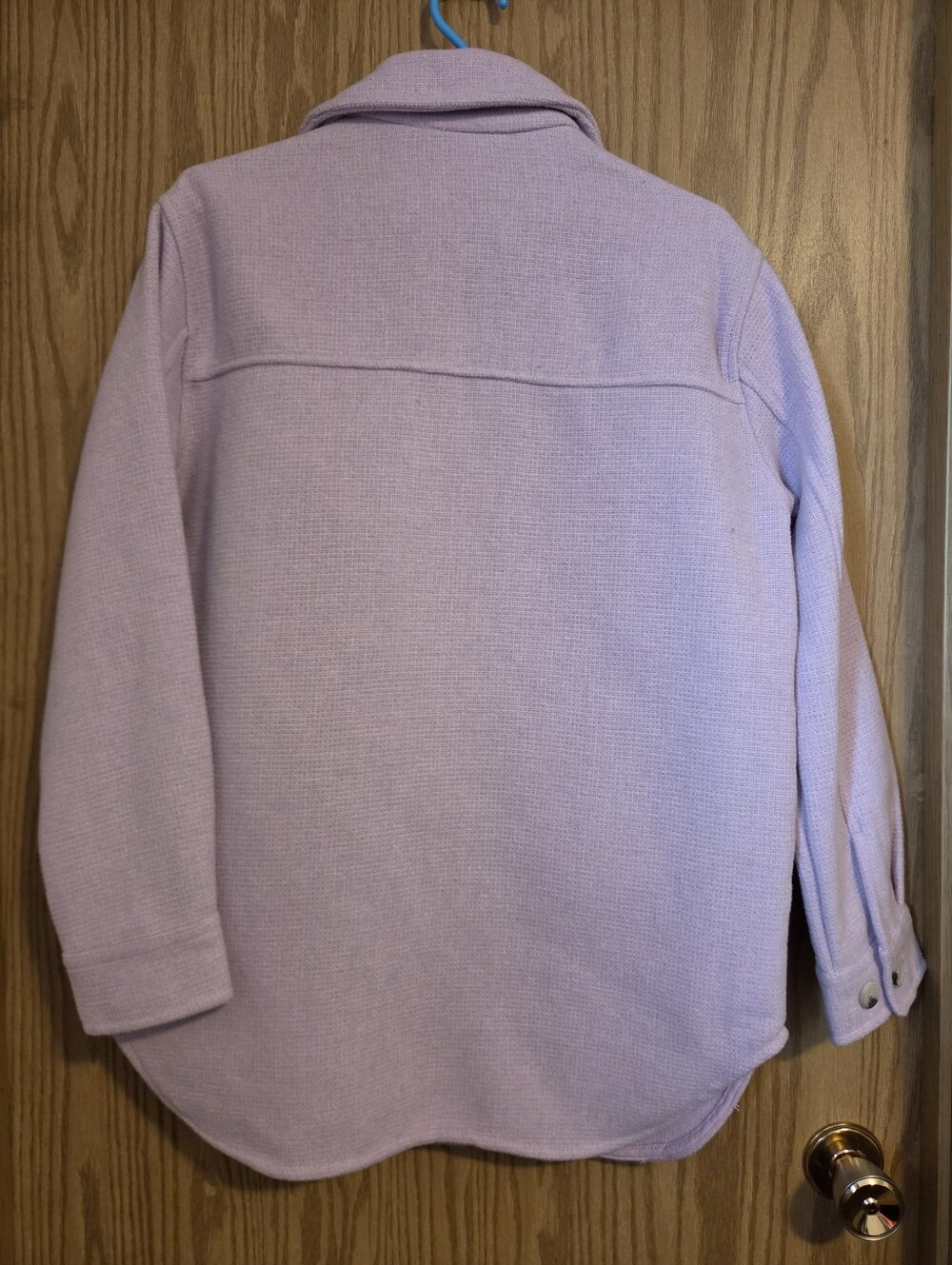 Lilac Button-Front Shacket Jacket - Picture 3 of 3